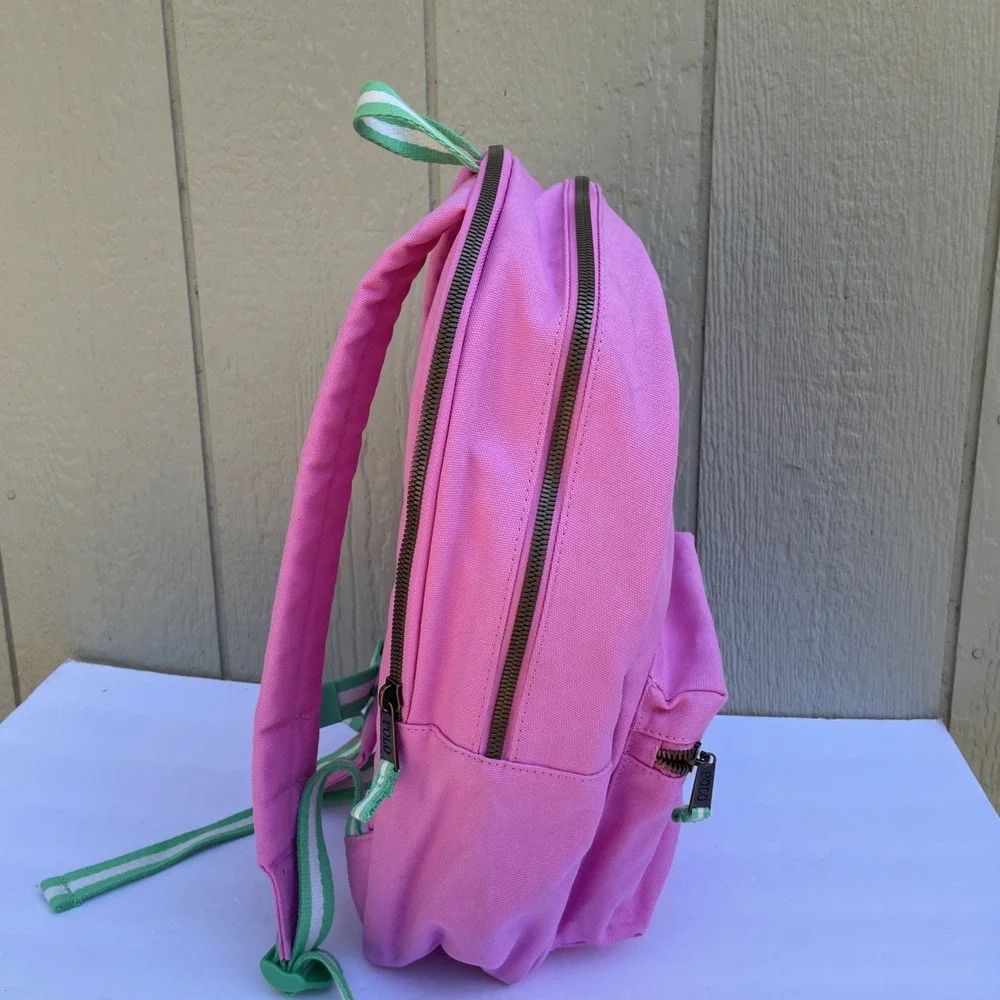 Polo Ralph Lauren Varsity Backpack Laguna Pink Big Pony Embroidered Tennis Green